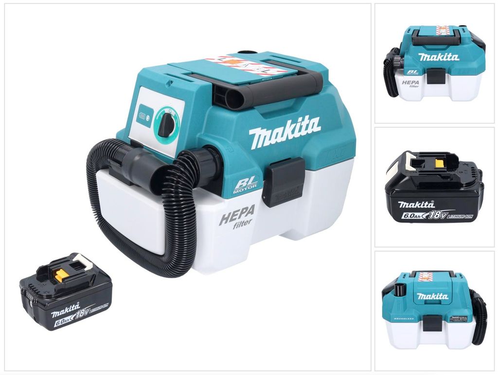 Aspiratore a batteria Makita DVC 750 LG1 LXT 18 V 67 mbar Immagine del prodotto 