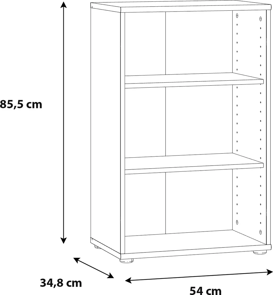Étagère Tembi Blanche - Solution de Rangement pour Petits Espaces 54cm - 4