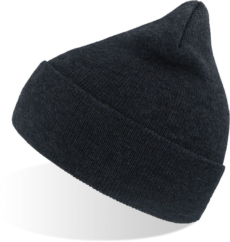 Atlantis WIND | Herren Winter Beanie mit Bündchen - Farbe: Navy Melange - Größe: One Size