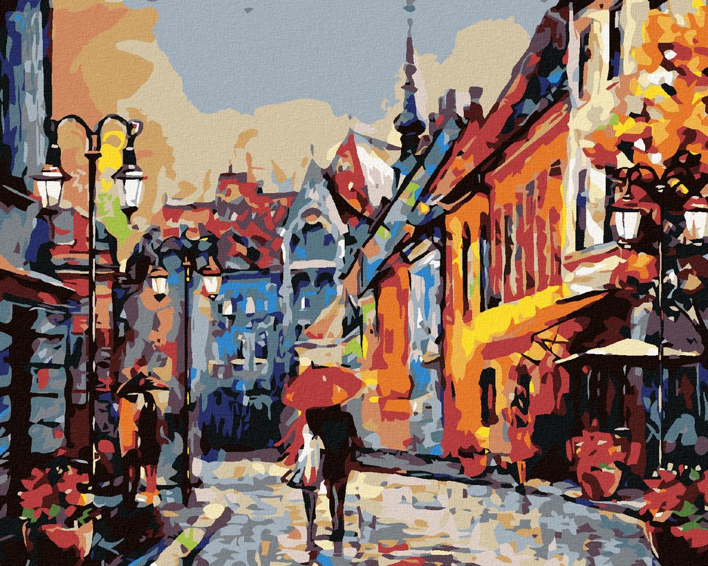 Diamondi - Diamond painting - EIN SPAZIERGANG DURCH BUDAPEST, 40X50 cm, ohne Keilrahmen