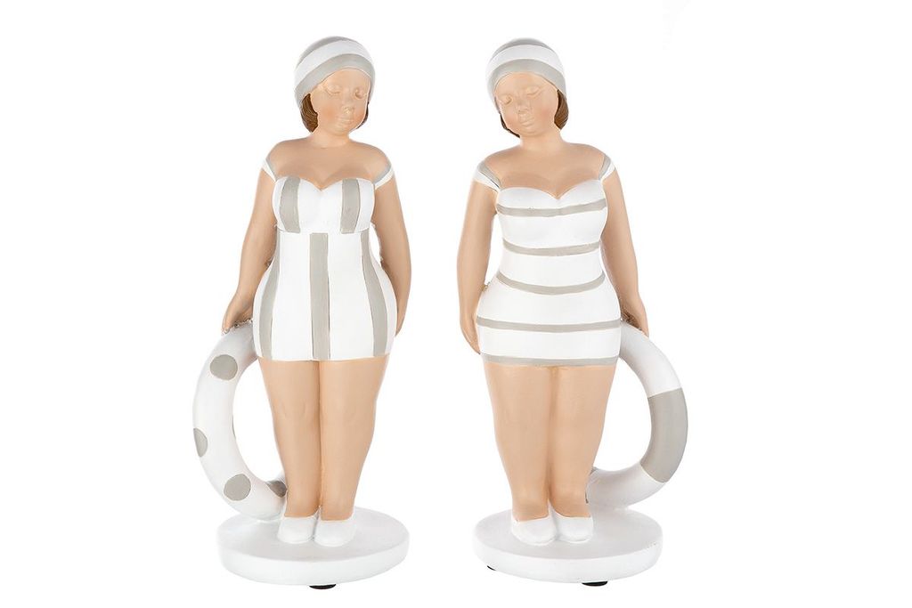 Gilde Poly Figur "Becky" grau/weiß VE 4 so 89415