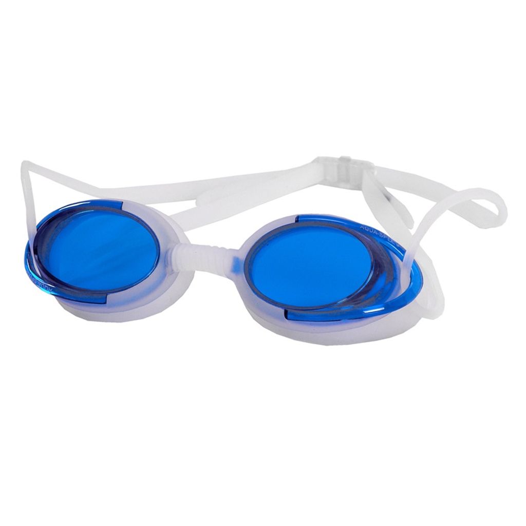 Aqua-speed Malibu Schwimmbrille weiß und blau 61 008
