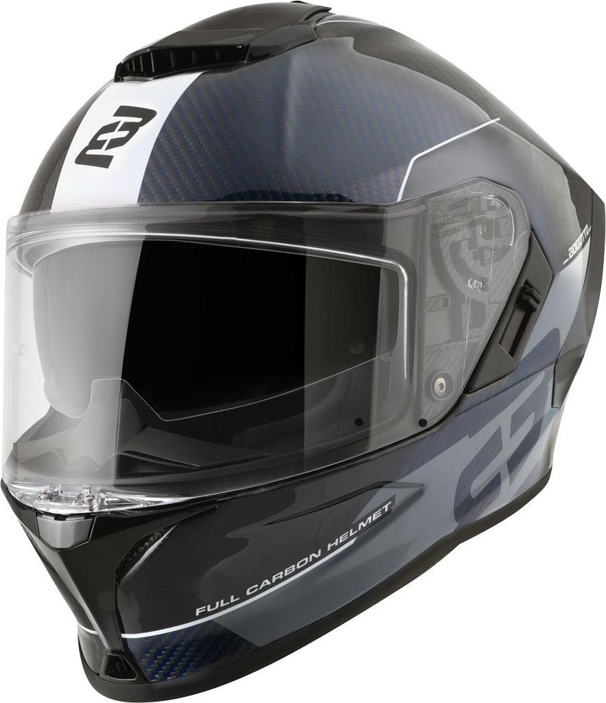 Bogotto Phantom Combo Carbon Helm, blau/schwarz/weiß, S Produktbild 