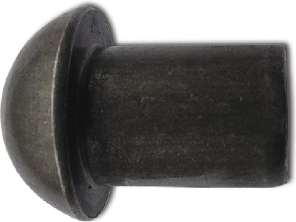 Hammerkopfniete / Halbrundniete  DIN124 12x16 Stahl blank Produktbild 