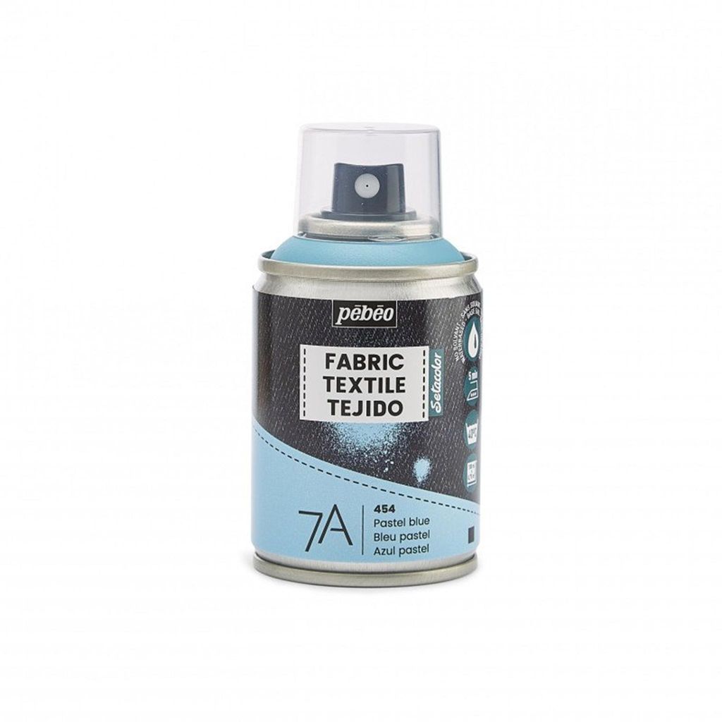 Pebeo 7A Aerosol Textilfarbe auf Wasserbasis, 100 ml, Pastellblau