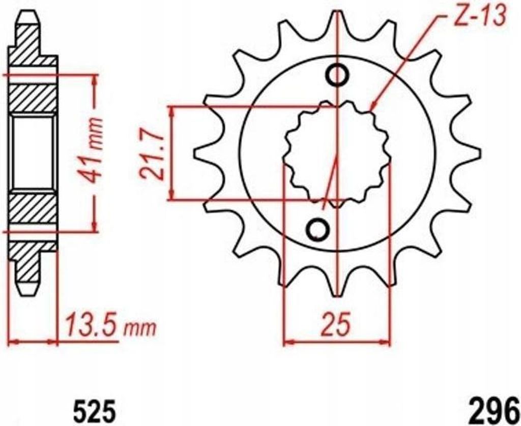 Ritzel 15Z Teilung 525 für HONDA XL 600 V Transalp 88-00 front sprocket