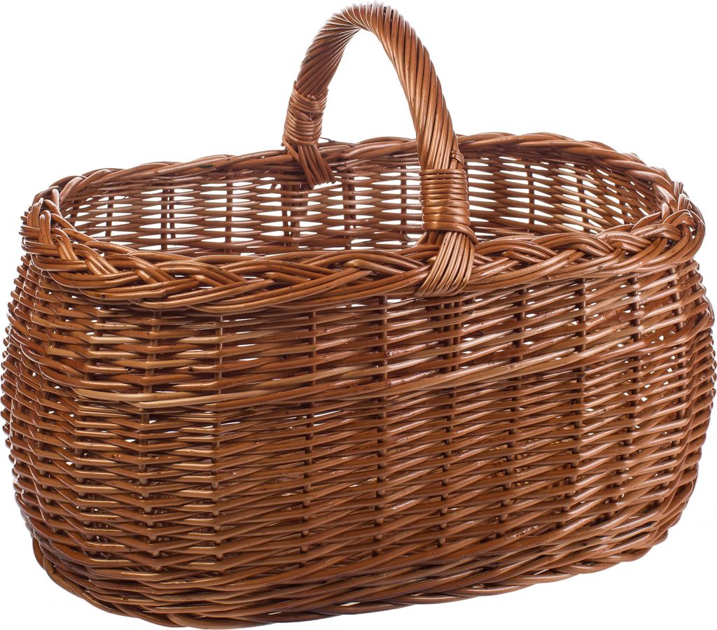 Henkelkorb Weidengeflecht für Einkauf in Naturfarbe oder in 3 verschiedenen Farben lackiert Einkaufskorb 45x30x35cm