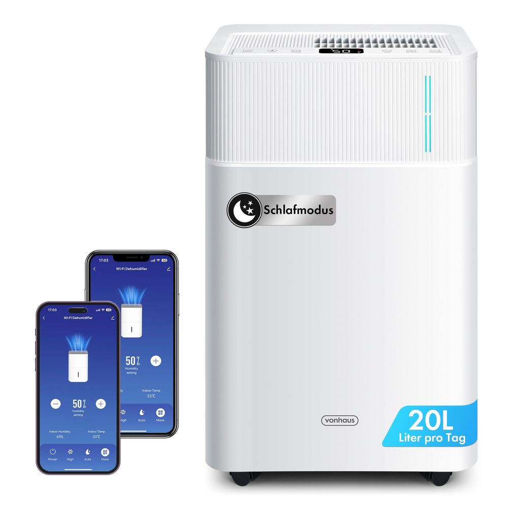 VonHaus 20L/Tag Luftentfeuchter mit Wifi-Steuerung, 20m² Produktbild 