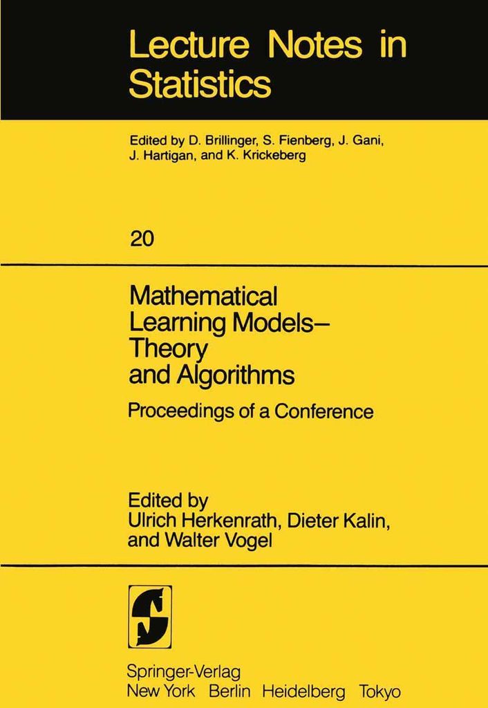 Mathematical Learning Models - Theory and Algorithms