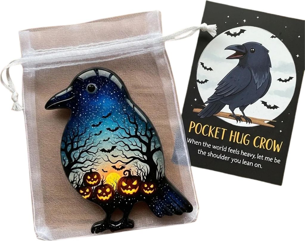 1/2/4/5 Stück Pocket Hug Ghost mit positiver Karte Emotionale Unterstützung Ghost Token Mini Halloween Cartoon Ghost Statue Inspirierendes Geschenk