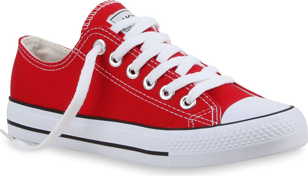 VAN HILL Damen Sneaker Low Canvas Freizeitschuhe Schnürer Produktbild 