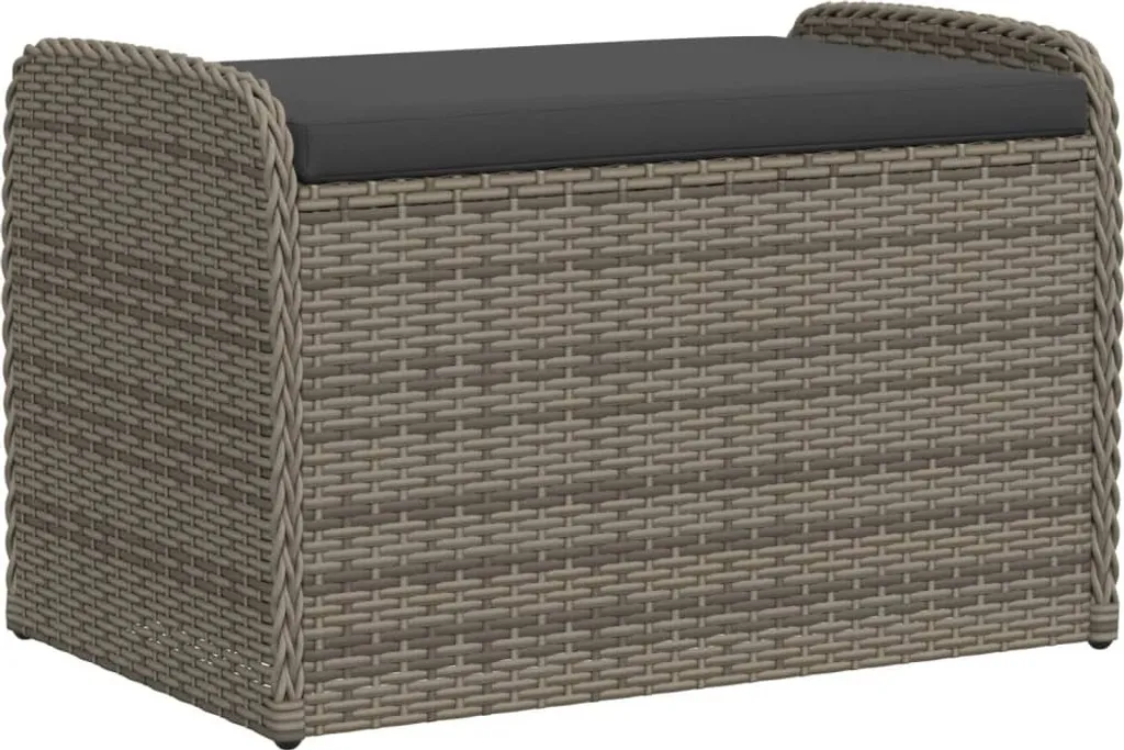 Banc de balcon avec rangement Gris en résine pour optimiser votre espace