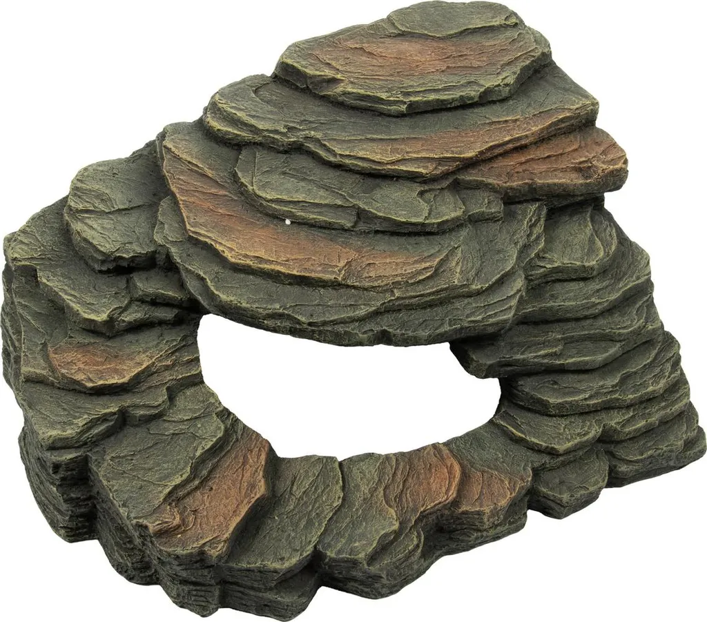 Terra Della Pierre d'angle avec escalier XL Gris pour Terrarium Forme 1