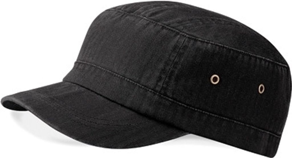 Beechfield - Urban Army, Cap schwarz Used-Washed-O Produktbild 