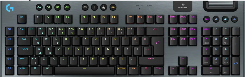 Logitech G915 X LIGHTSPEED Clavier Gaming sans Fil Noir QWERTY US