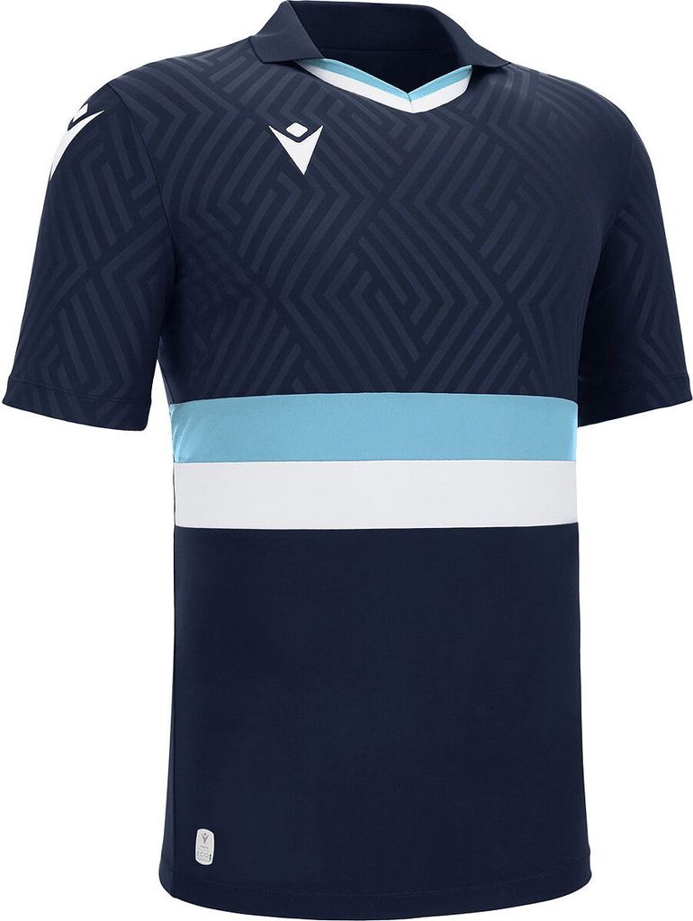 Macron Charon Eco Trikot Kurzarm Herren - Marine / Skyblue / Weiß | Größe: L