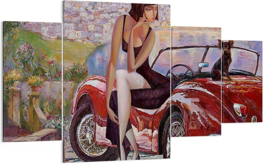 Bild auf Leinwand - Leinwandbild - frau modern - 160x90cm - Wand Bild - Wanddeko - Wandbilder - Leinwanddruck - Bilder - Kunstdruck - Wanddekoratio...