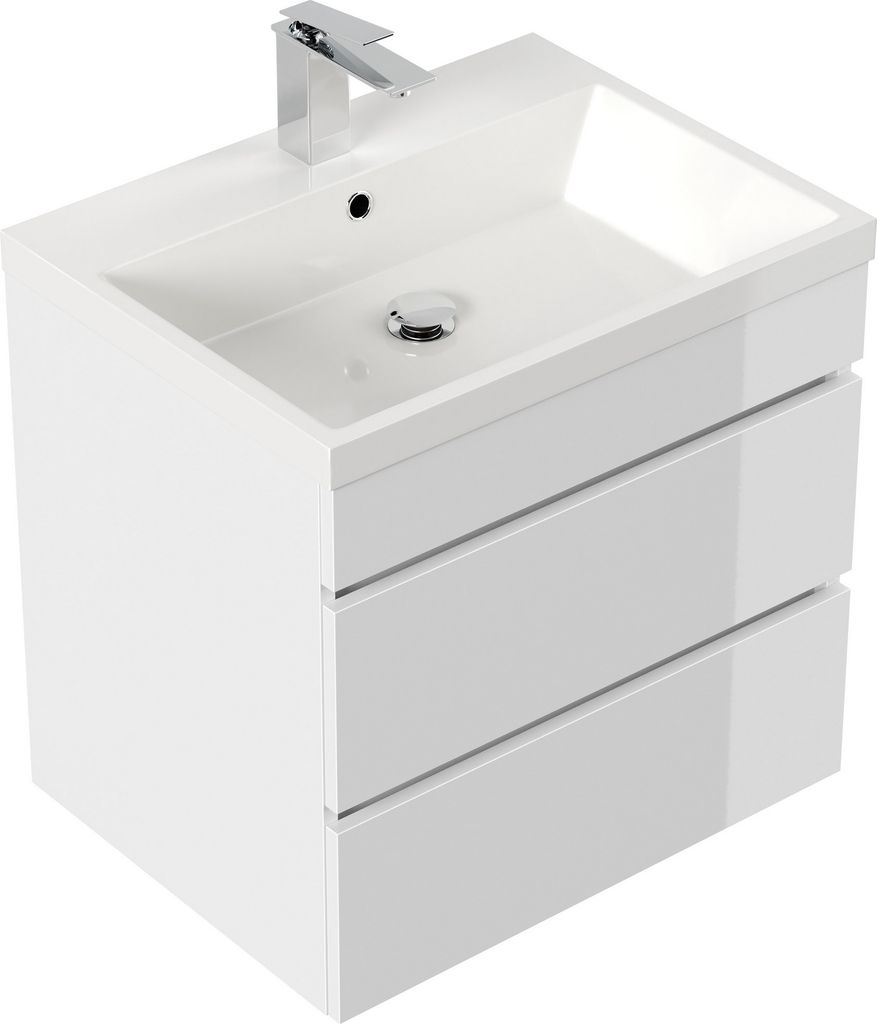 Badmöbel Fellini 60 SoftClose eiche gold mit drei Produktbild 