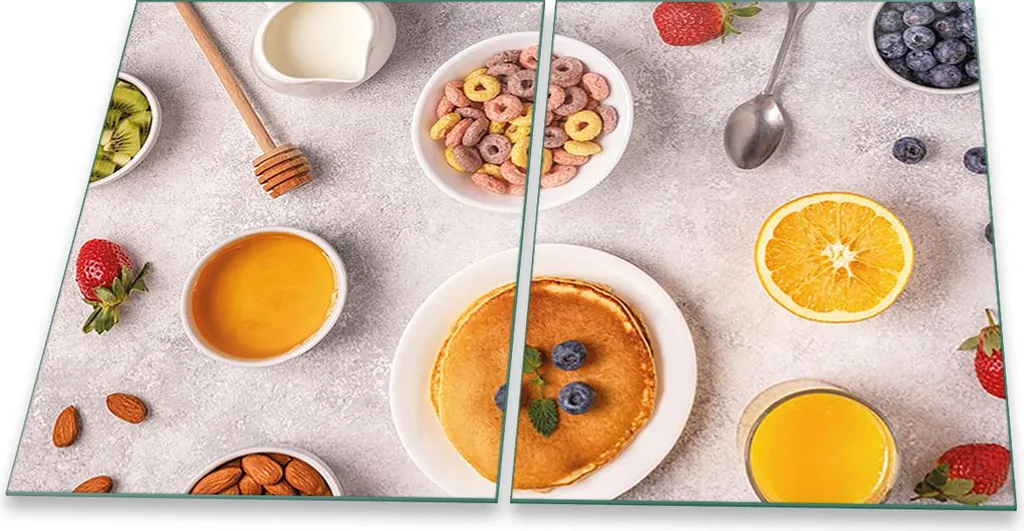 Copri Piano Cottura Vetro Temperato 80x52 Frutta | Paraspruzzi Cucina
