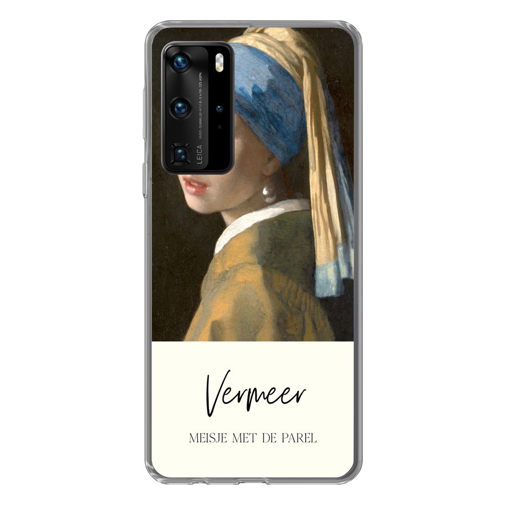 MuchoWow Handyhülle Schutzhülle Hülle für Huawei P40 Pro Das Mädchen mit dem Perlenohrring - Vermeer Silikon Softcase Handy Hülle - Schutz