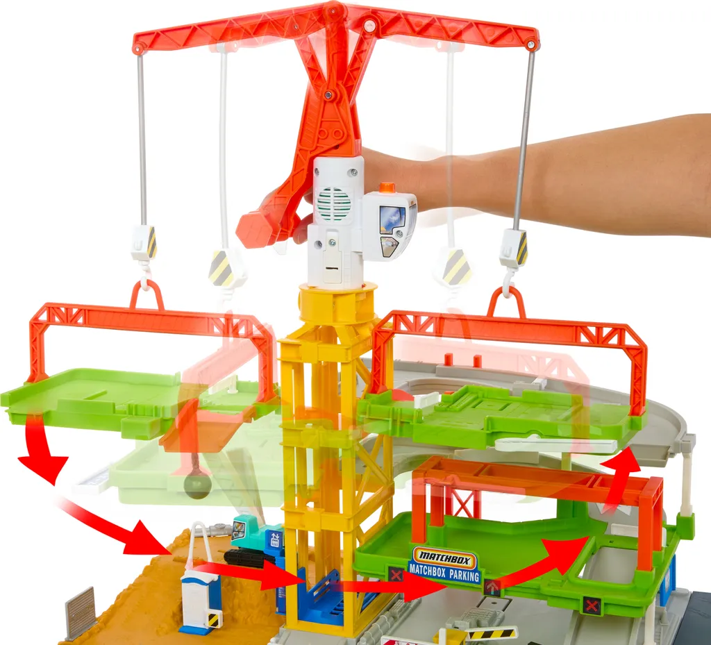 Coffret de Jeu Chantier Géant Matchbox Action Drivers avec Grue Mobile