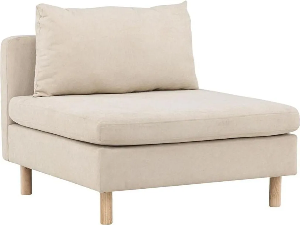 Chauffeuse centrale Zero beige : module de canapé modulable design 95cm - 12