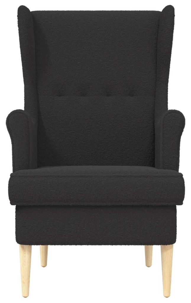 Eleganten-Stil Sessel 1 pc - Wohnzimmerstuhl - Liegestuhl bis 150kg - Schwarz Stoff - Fernseh- & Relaxsessel - Möbel26