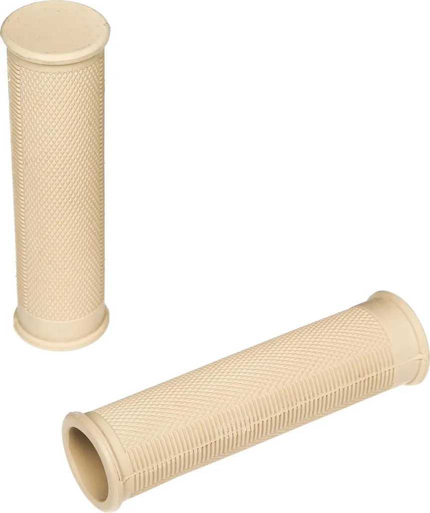Kit poignées moto ivoire pour restauration de guidon AWO côté gauche