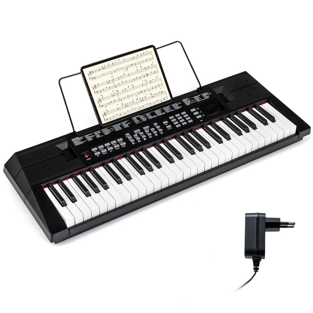 COSTWAY Keyboard Piano 54 Tasten, Digitalpiano mit 200 Rhythmen, 200 Klangfarben & 60 Demos, Klavier Kinder mit Lautsprecher, E Piano für Anfänger