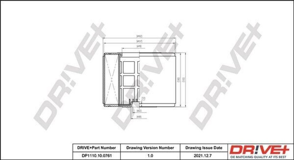 Dr!ve+ DP1110.10.0761 - OE L4GD 133 843 A Luftfilter für A6 (4G), A7 (4G), A8 (4H)