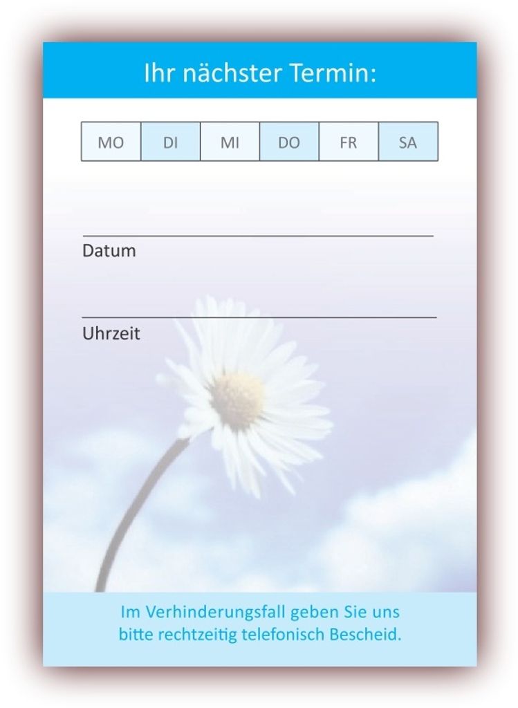 Premium Terminblock Set Natur Blau (24 Stück) - Hochwertige Produktbild 