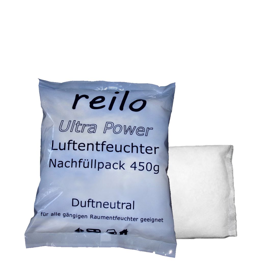 48x 450g Ultra Power Luftentfeuchter Raumentfeuchter Granulat (Calciumchlorid) im Vliesbeutel, Nachfüllpack