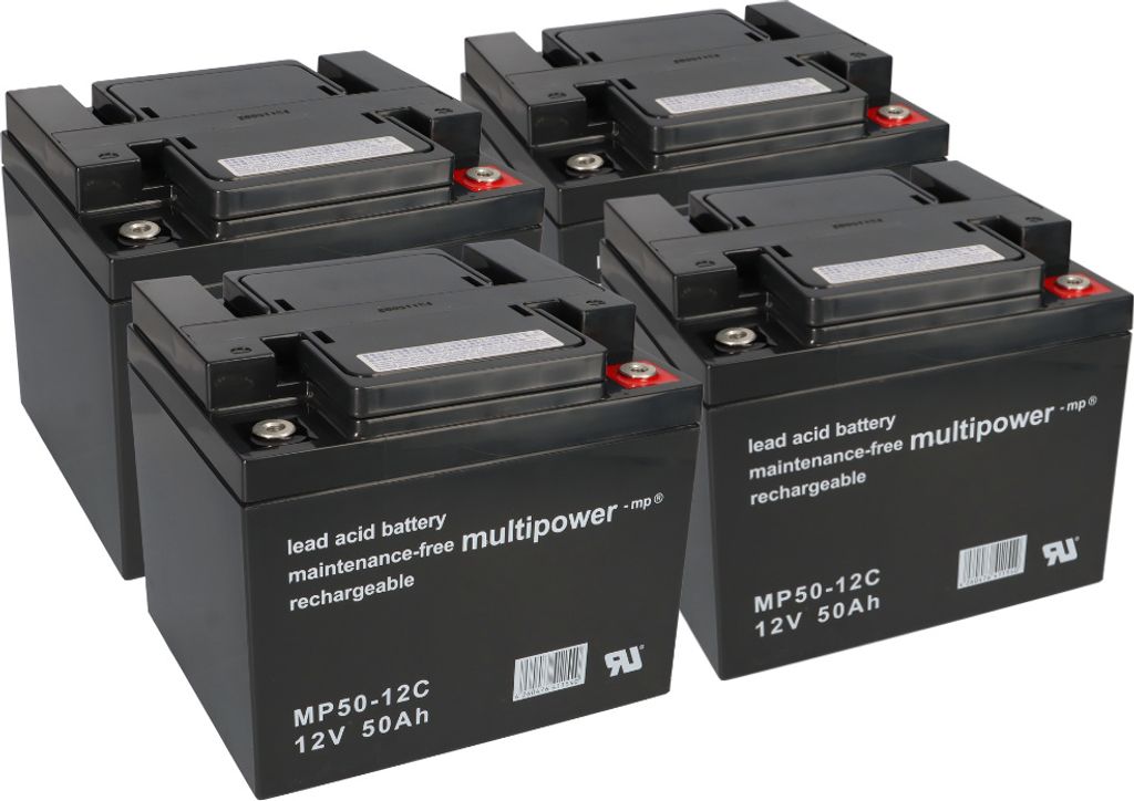 4 x 12V 50Ah Blei AGM Multipower Image du produit 
