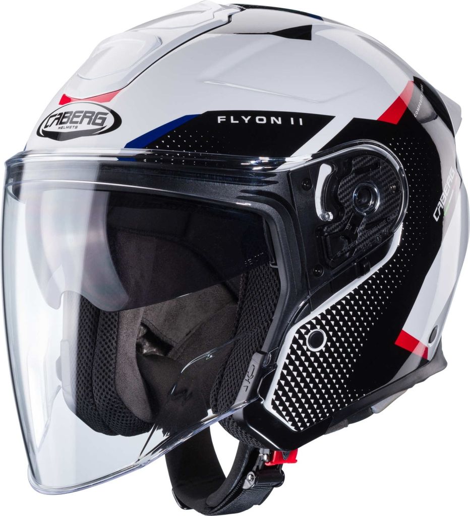 Caberg Flyon II Boss Jethelm, weiß/schwarz/rot, S (55/56)