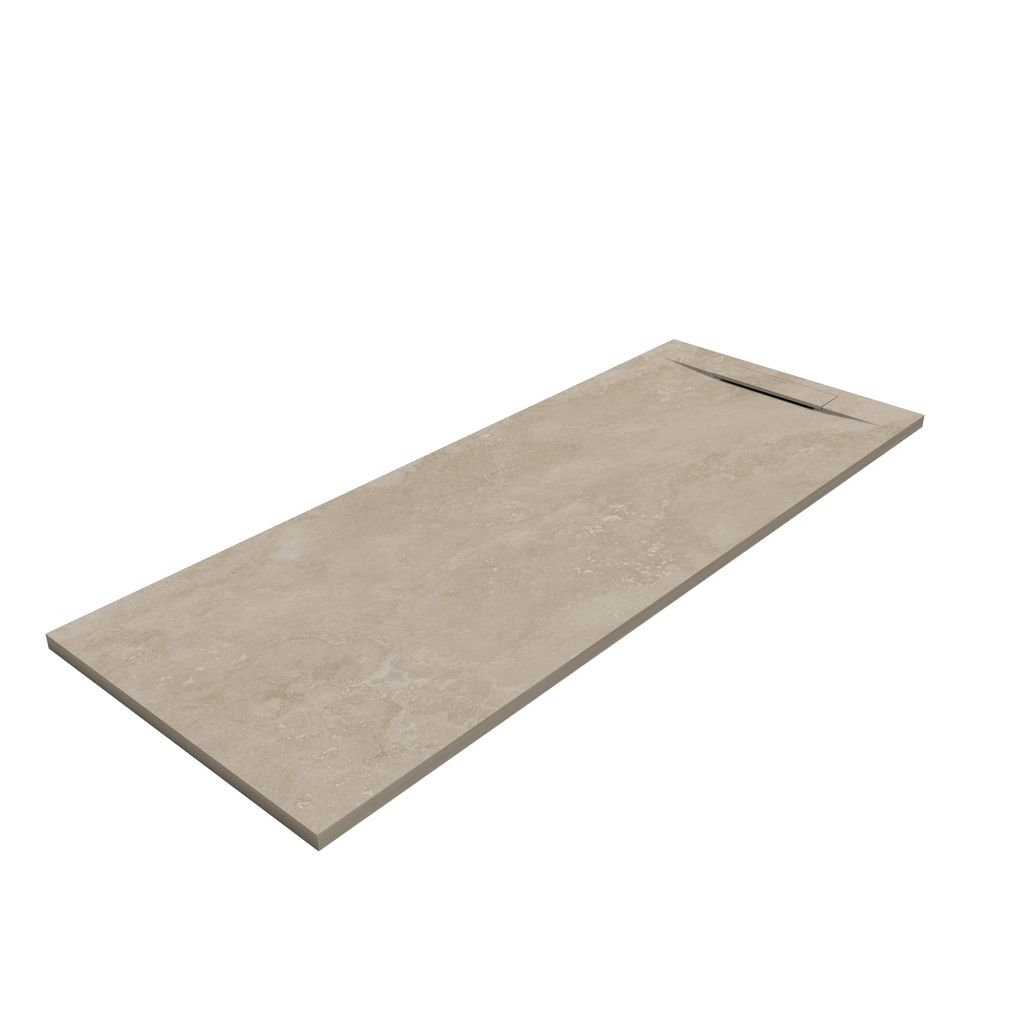 SANYCCES SIENA Rechteckige Duschwanne SanyDur Gel Coat 170 x 80 cm, Lithos Creme