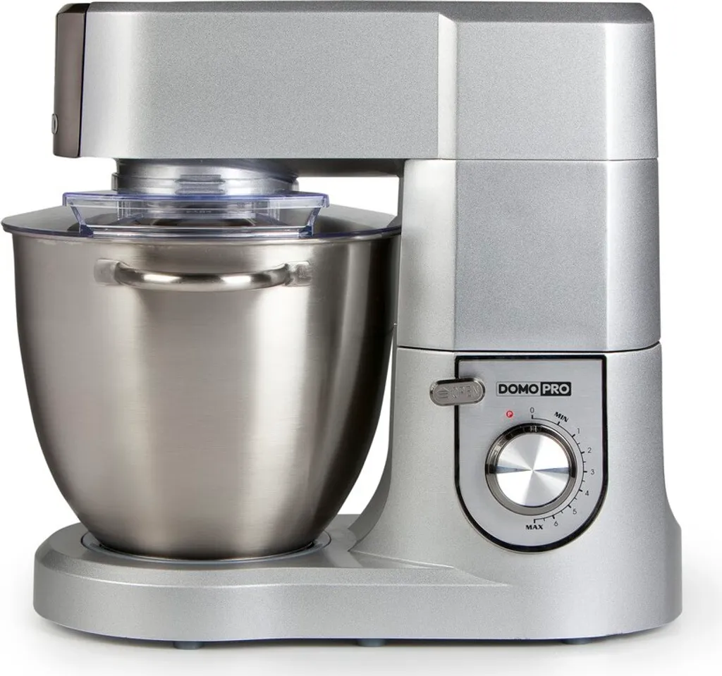 Robot Cuisine Domo Pro Silver Pack Puissant avec Bol Inox 1200W Argent