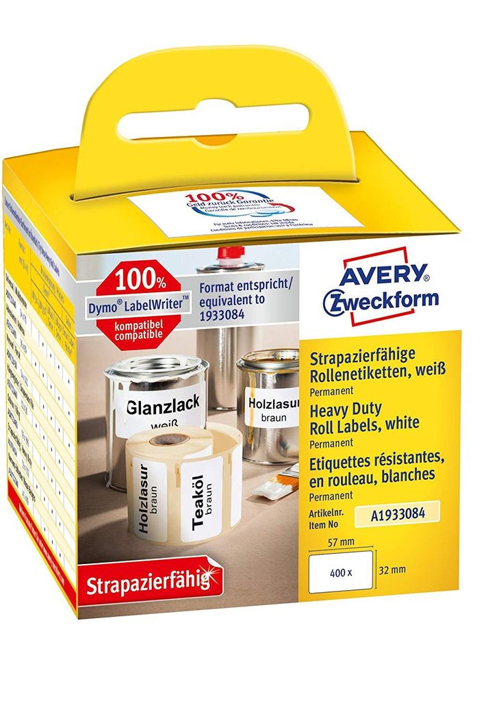 Avery A1933084 etichetta autoadesiva Rettangolo con angoli Immagine del prodotto 
