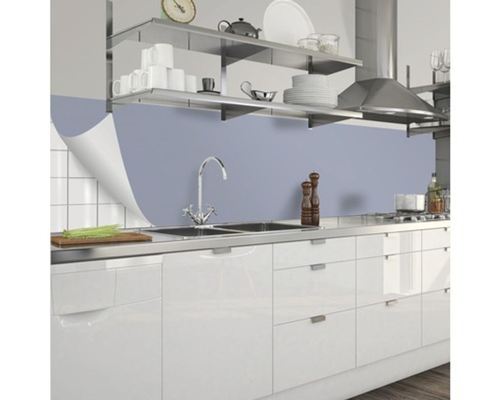 Küchenrückwand mySpotti Splash Taubenblau Unifarbe 2200 x 600 mm SP-F1-1415