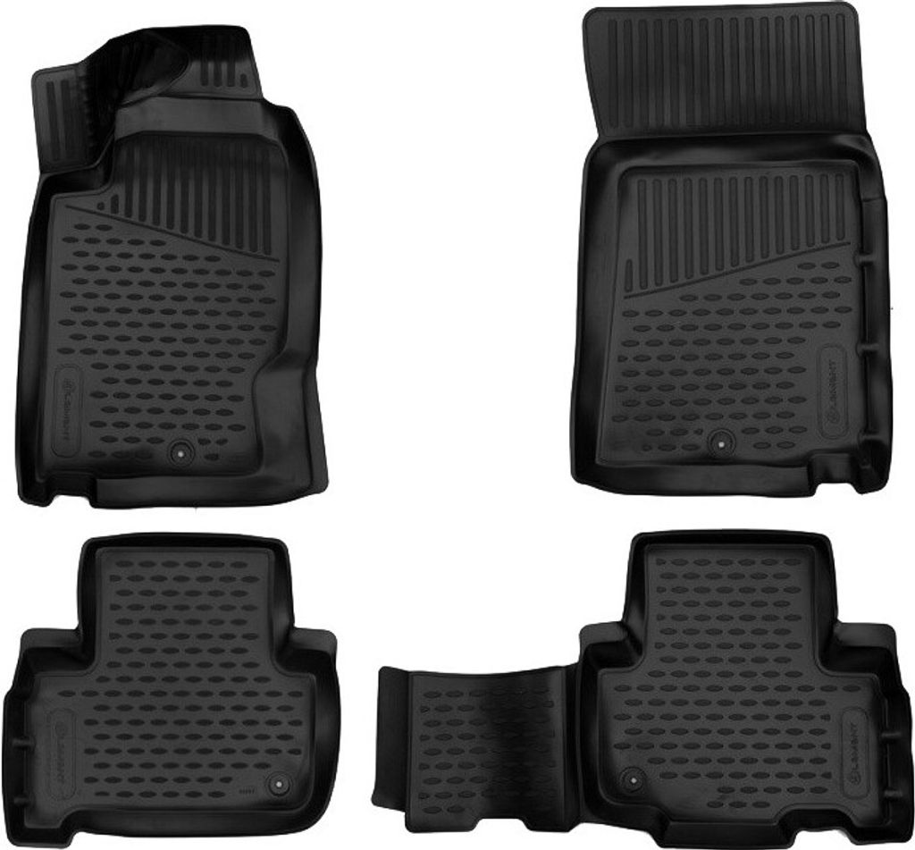 ELEMENT Gummi-Fussmatten 3D kompatible mit SSANGYONG Rexton, 2012-2017, 4 tlg.