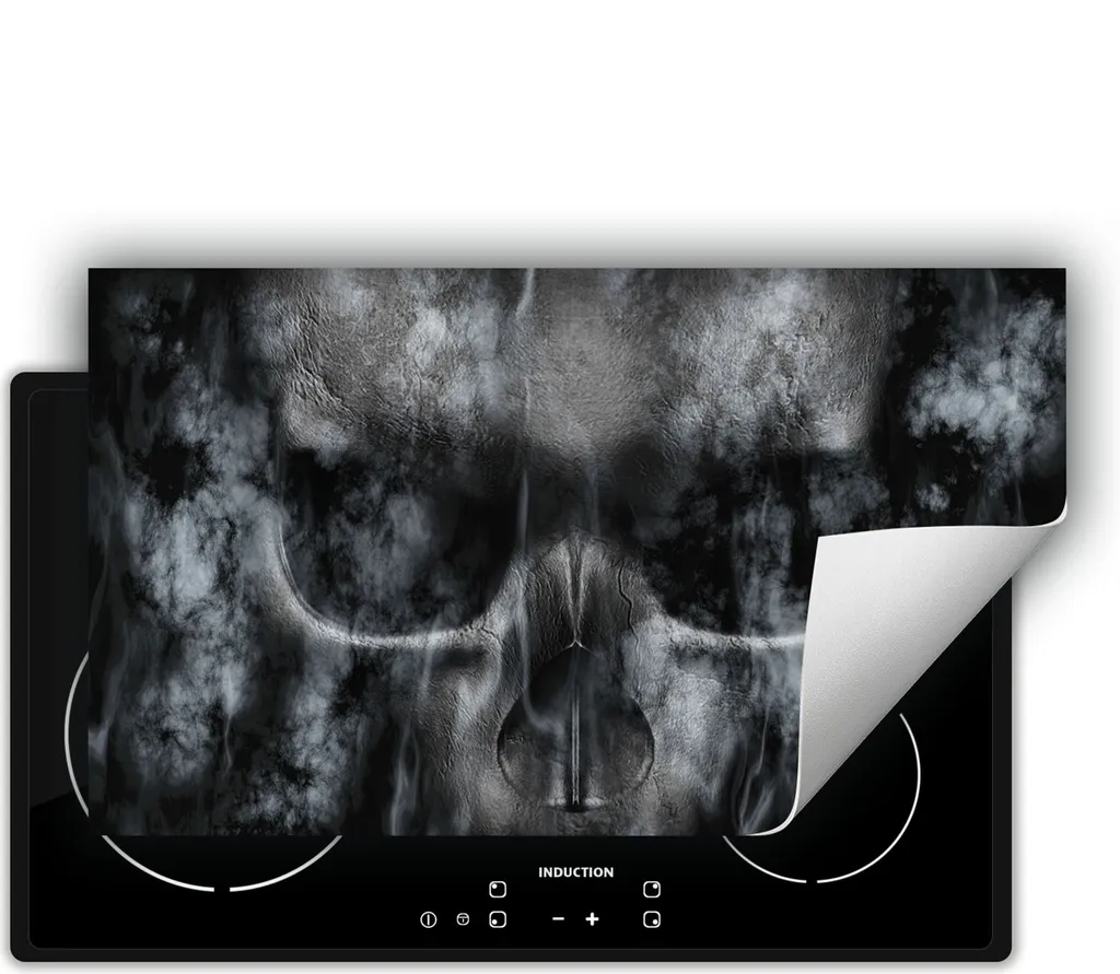 DarHaus Tappetino Protettivo Induzione 90x52 cm Skull Design