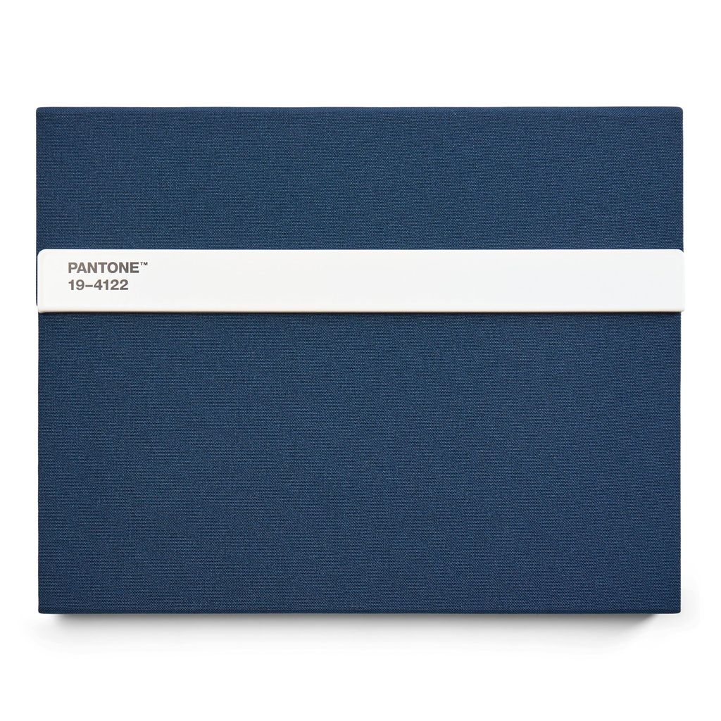 PANTONE Notizbuch unliniert, mit Stift und Lineal, 160 Seiten, Farbe:Dark Blue 19-4122