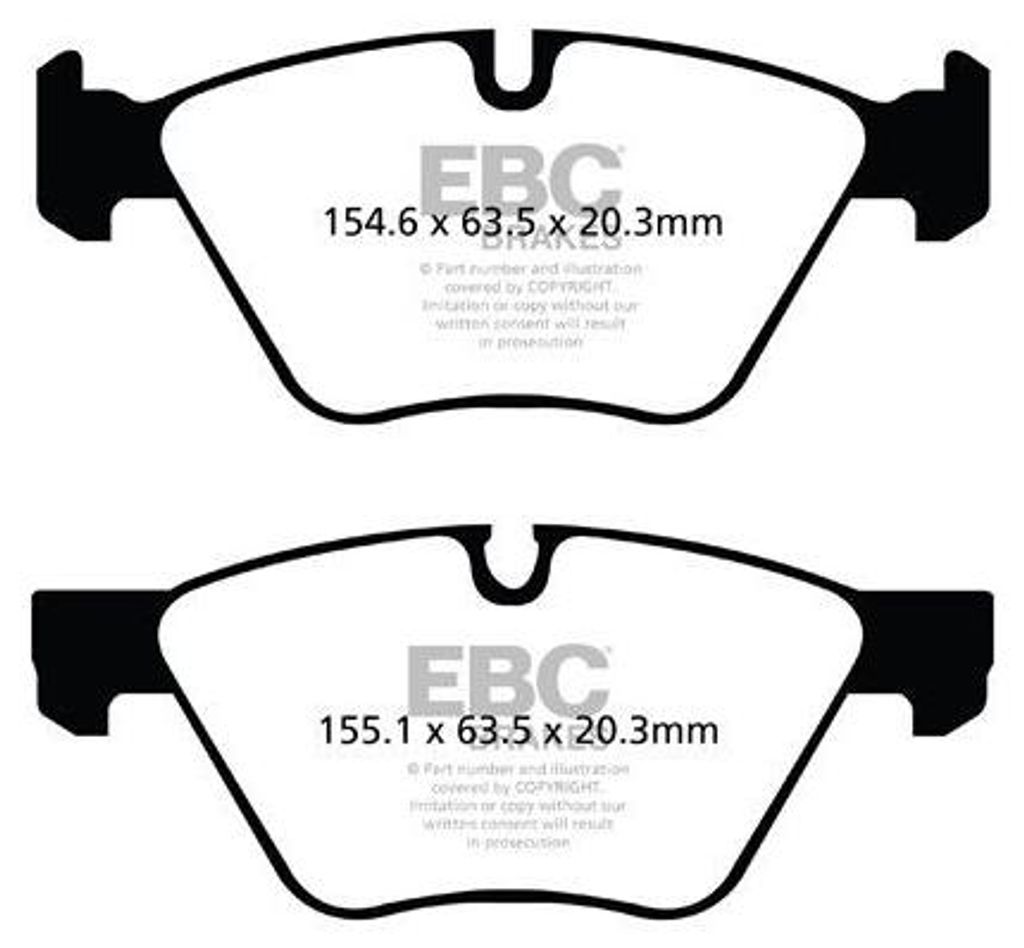 EBC Brakes Bremsbeläge Satz Vorne Bremsklötze für BMW 1 Schrägheck (E87) DP41493R