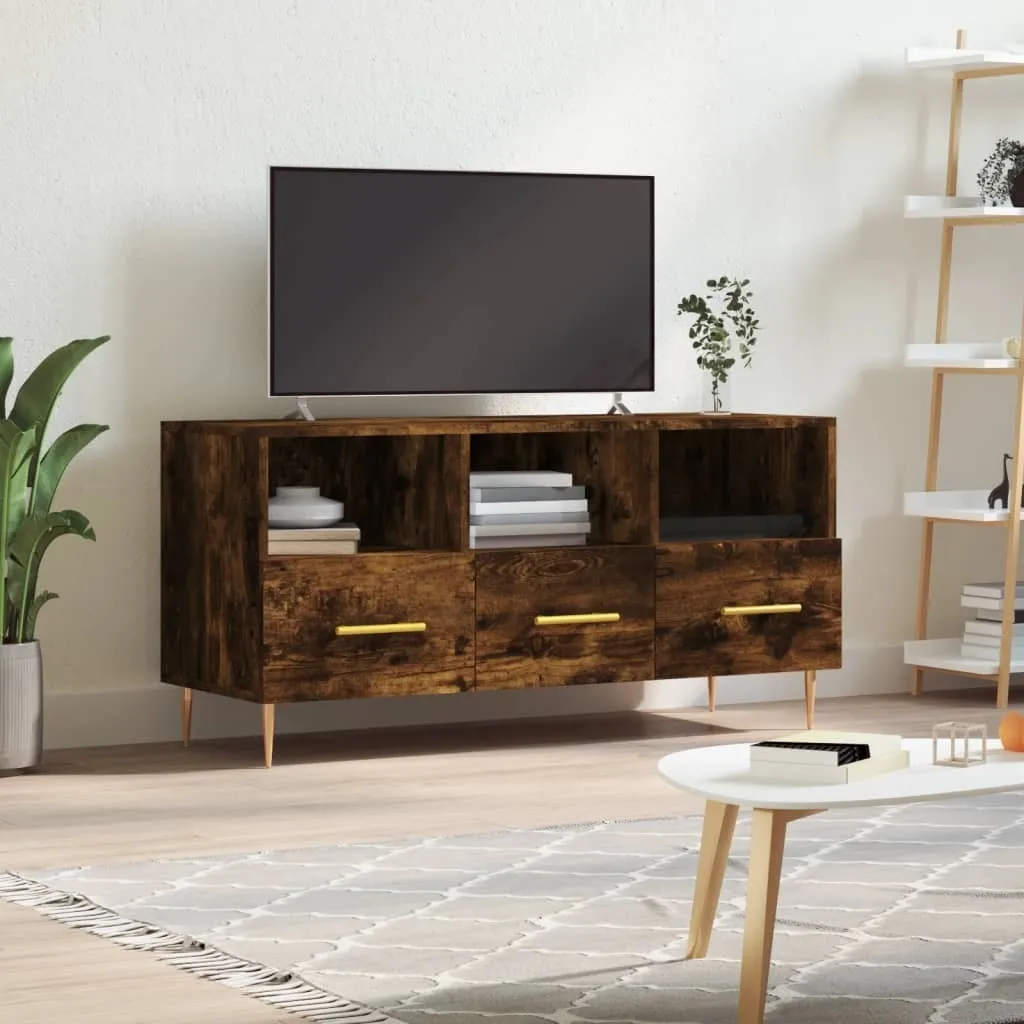 Maison Exclusive Mobile TV 102cm Rovere Fumé per Soggiorno Moderno