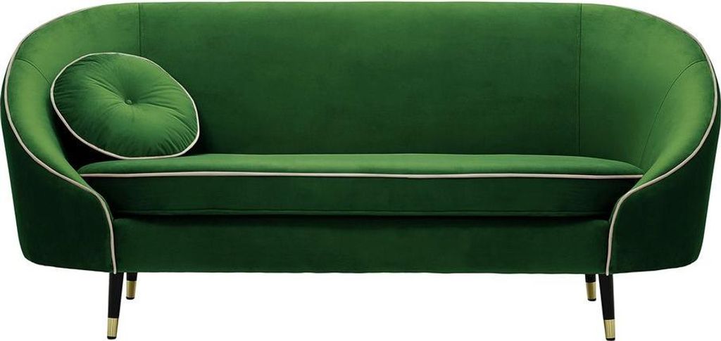 2,5-Sitzer Sofa Kooper-Velluto 10-Contrast piping-brass