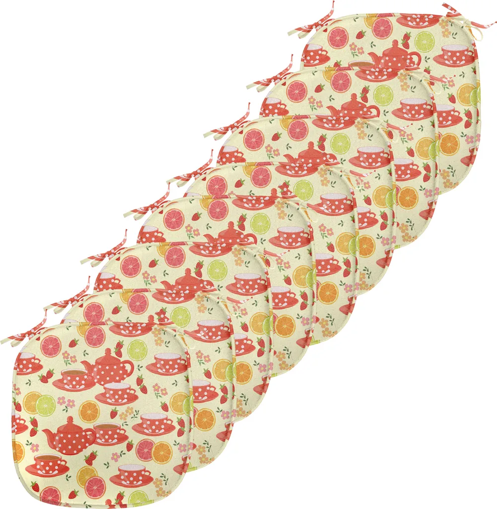 Coussin de Chaise Anti-Glisse et Antitache Lot de 8 pour Salle à Manger