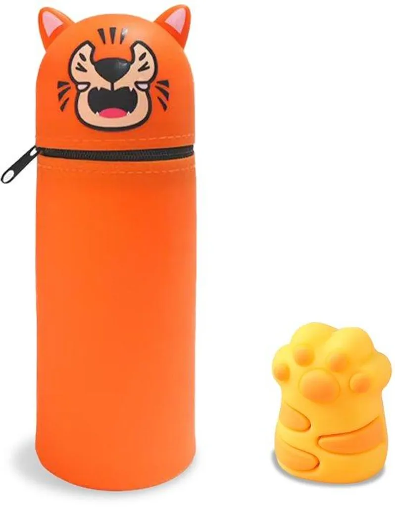 Organisateur scolaire tigre en silicone pour ranger stylos et crayons