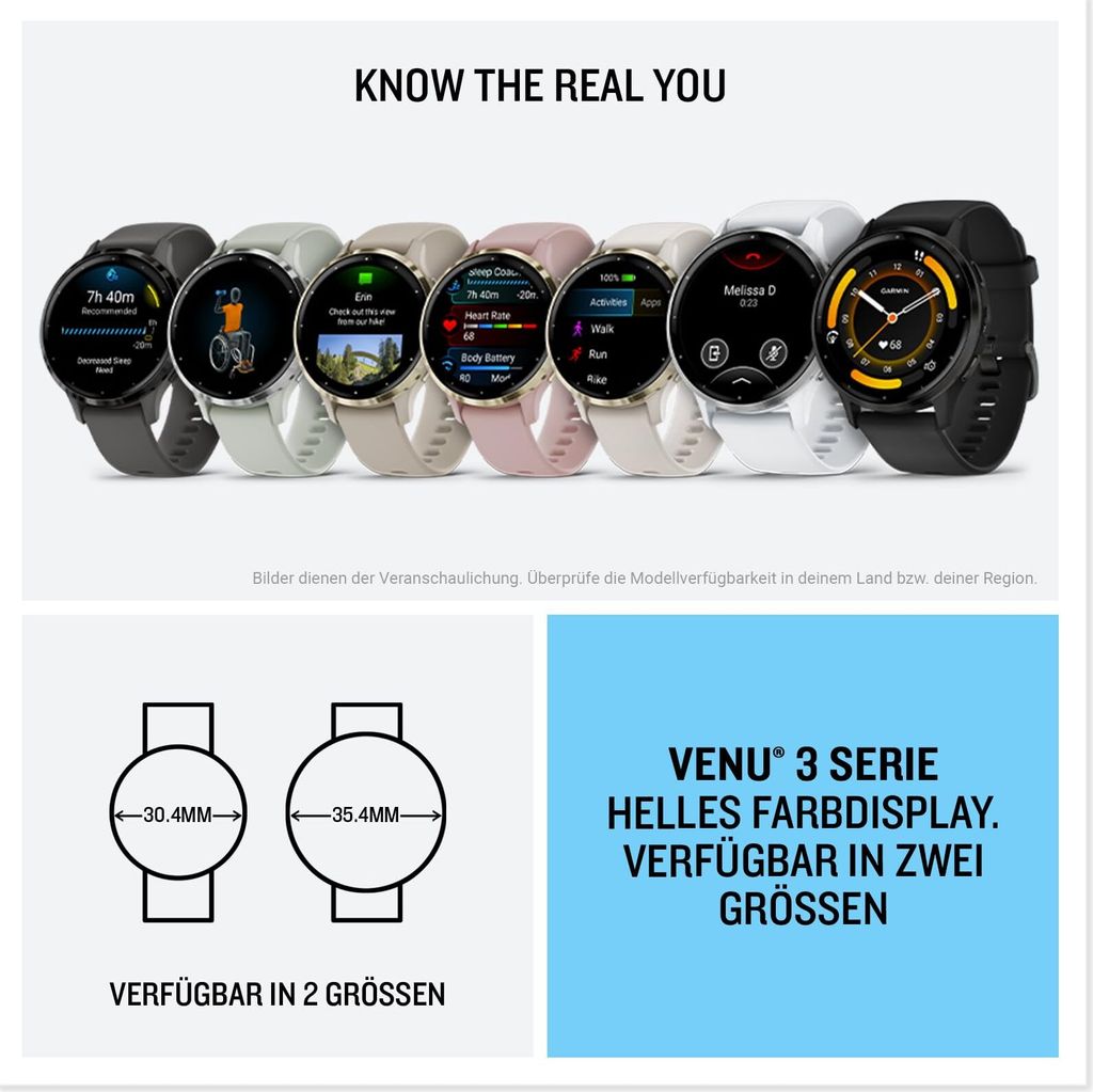 Garmin Venu 3S Generalüberholt – GPS-Smartwatch Mit 1,1" AMOLED, Sprachassistent, Rollstuhlmodus