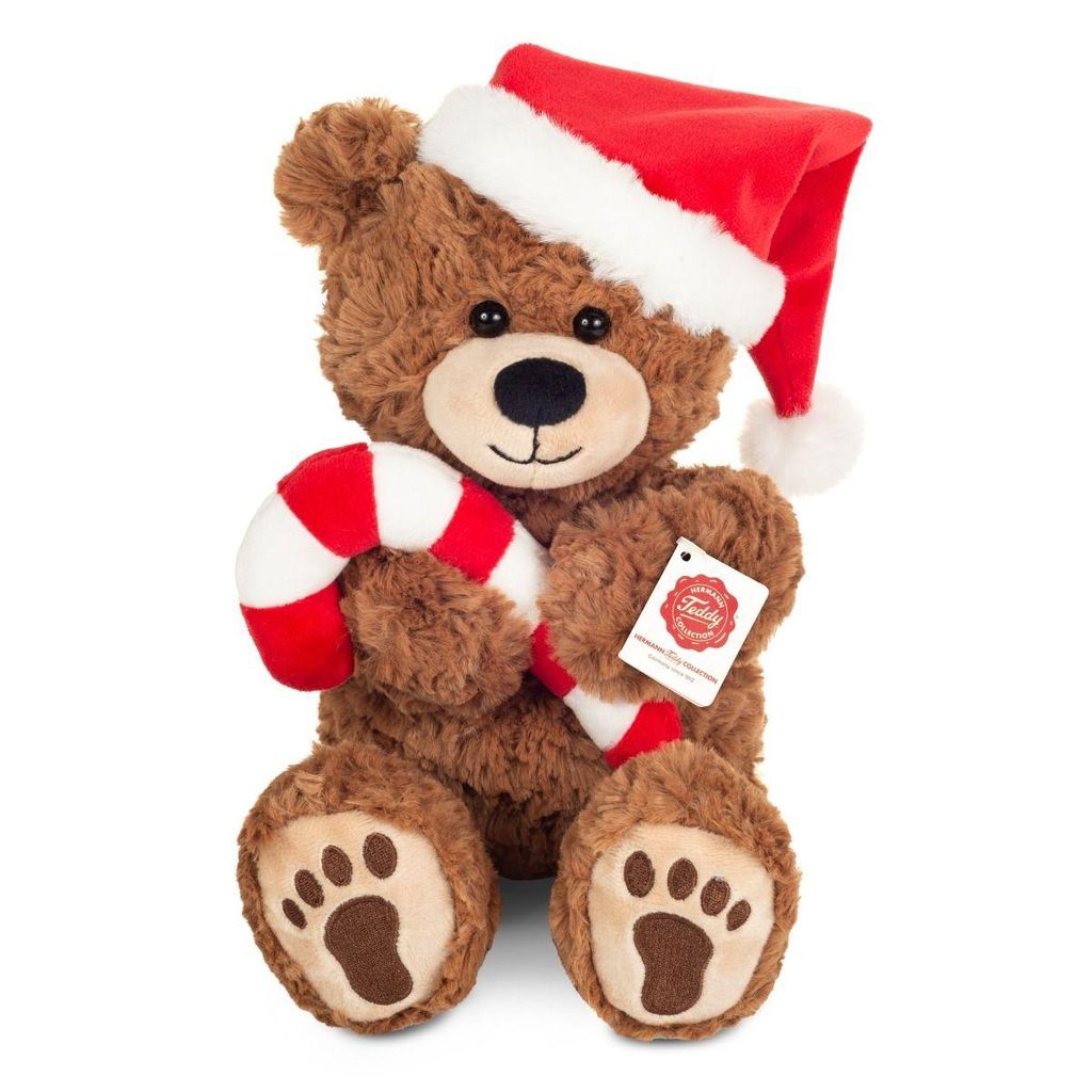Teddy Hermann Weihnachtsteddy mit Zuckerstange 30 cm Produktbild 