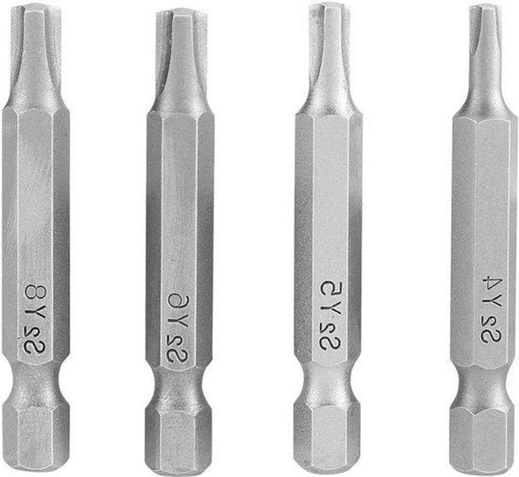 Magnetische 4-delige schroevendraaier set mit 1/4 Zoll zeskantschacht