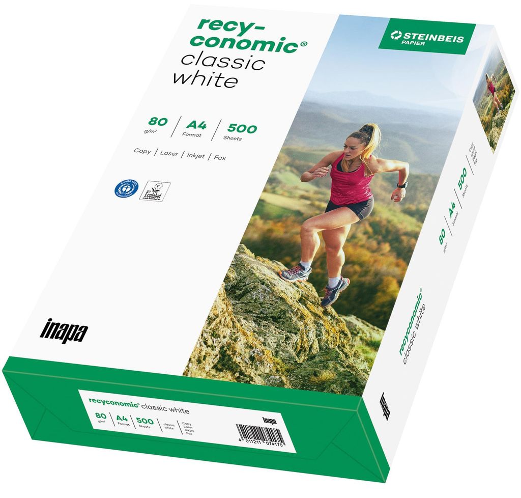 Inapa Multifunktionspapier Recyconomic Classic White A4 500 Produktbild 